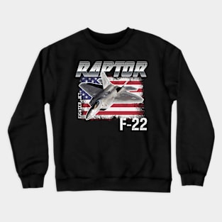 Simple Fighter Jet F-22 Raptor Crewneck Sweatshirt